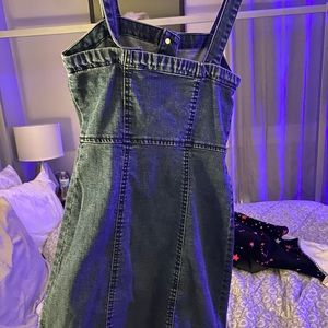 Denim mini dress